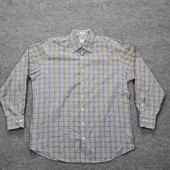 Peter Millar Shirt‎ Mens 2XL Checkered Button Up Long Sleeve Preppy Casual - Picture 1 of 8